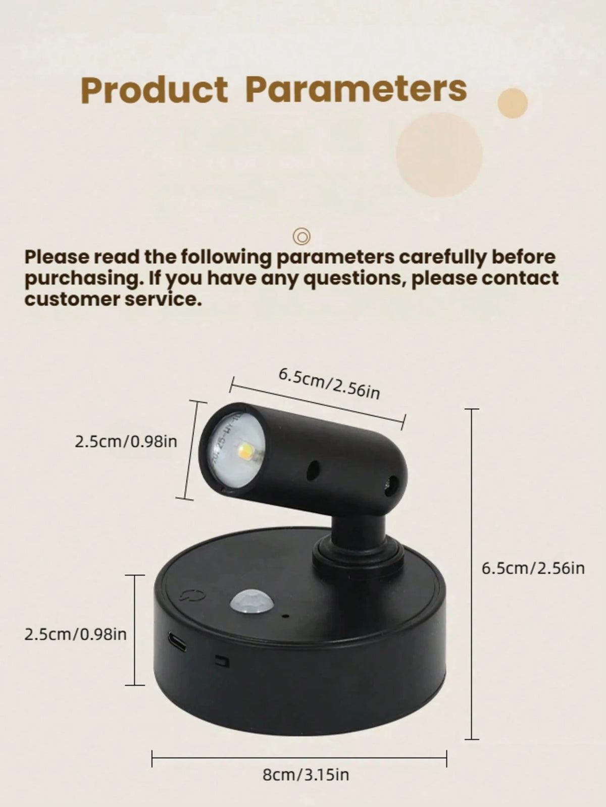 1pc Wireless Charging Magnetic Wall Lamp, Home Living Room Bedroom Bedside Light, No Drilling Required, Dimmable, Suitable For Indoor Artwork, Painting, Plant Lighting, Bedroom, Bedside Table And Entr