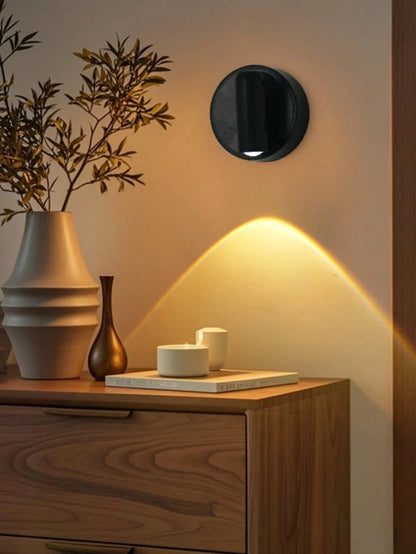1pc Wireless Charging Magnetic Wall Lamp, Home Living Room Bedroom Bedside Light, No Drilling Required, Dimmable, Suitable For Indoor Artwork, Painting, Plant Lighting, Bedroom, Bedside Table And Entr