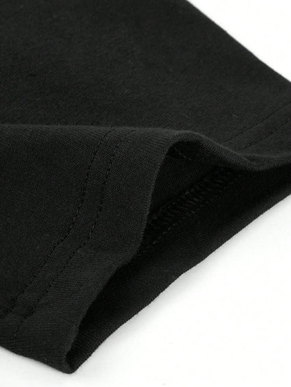 1pc Women Clothes Beach Postcard Print Cream TShirt, Cute Casual Crew Neck Summer Top, Women's Basic Tee, Lightweight Knit Fabric, For