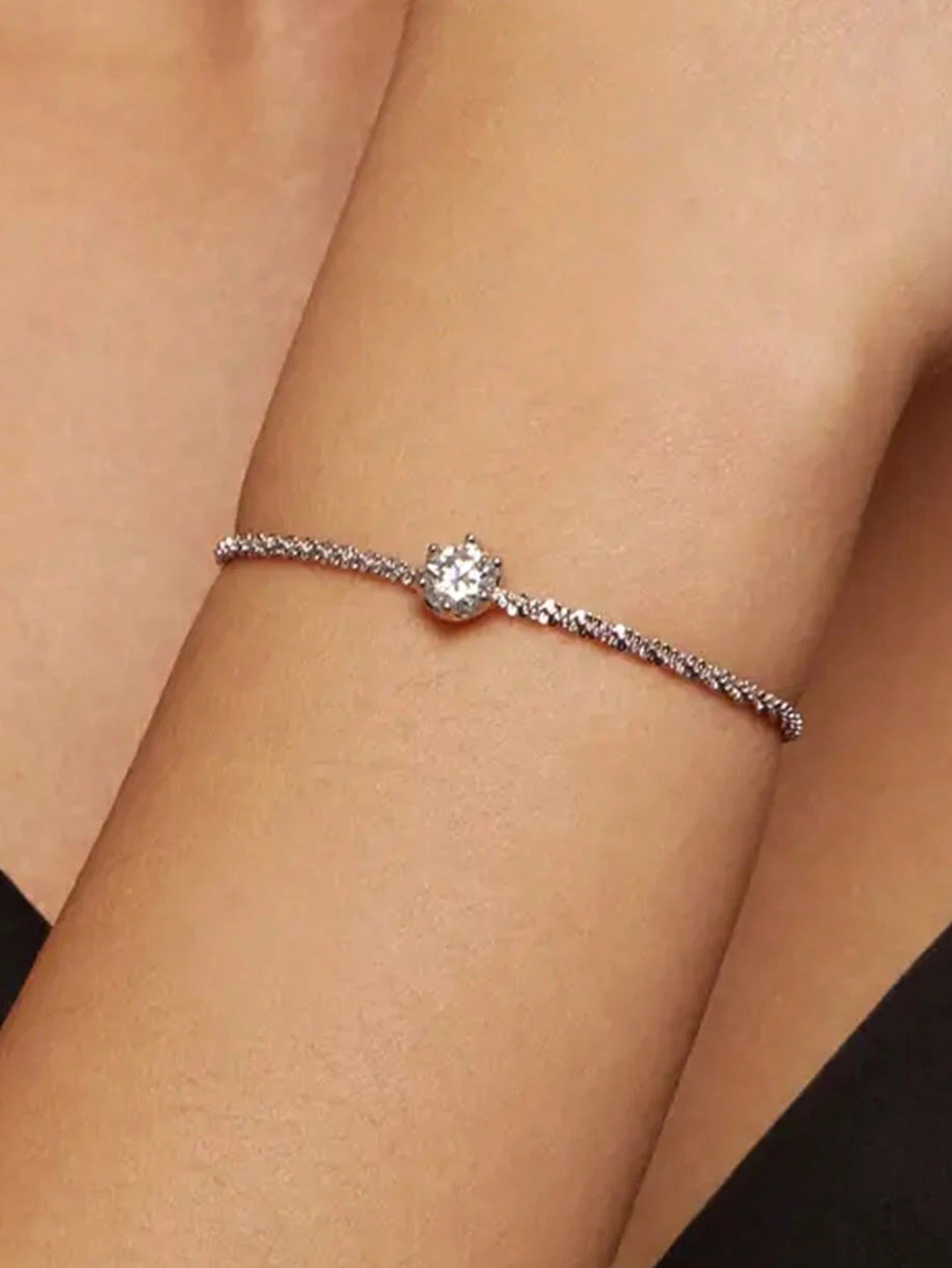 1pc Women's Jewelry S925 Sterling Silver Bracelet, With Colorful Beads & Stars, Gift For Girls And Women Wedding Engagement Bridal Jewelry