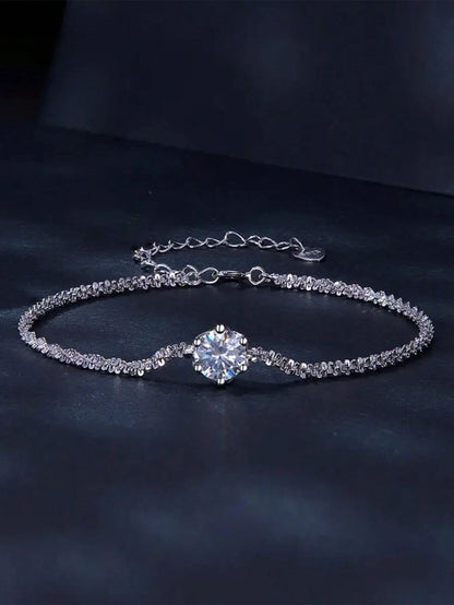 1pc Women's Jewelry S925 Sterling Silver Bracelet, With Colorful Beads & Stars, Gift For Girls And Women Wedding Engagement Bridal Jewelry