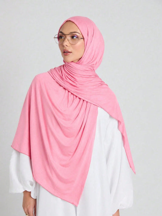 1PC Women's New Solid Color Large Size Hijab Headscarf Long Scarf Casual Soft