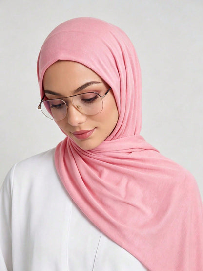 1PC Women's New Solid Color Large Size Hijab Headscarf Long Scarf Casual Soft