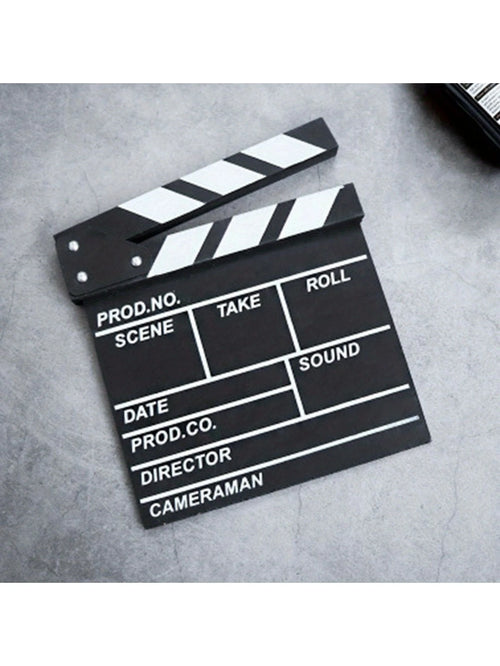 1pc Wooden Movie Clapperboard Accessory- Creative Desk Decor, Photography Prop, Room/Home/Holiday Decoration, Suitable For Indoor And Outdoor Use