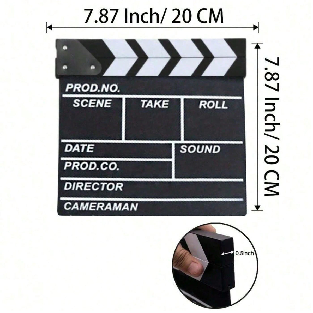 1pc Wooden Movie Clapperboard Accessory- Creative Desk Decor, Photography Prop, Room/Home/Holiday Decoration, Suitable For Indoor And Outdoor Use