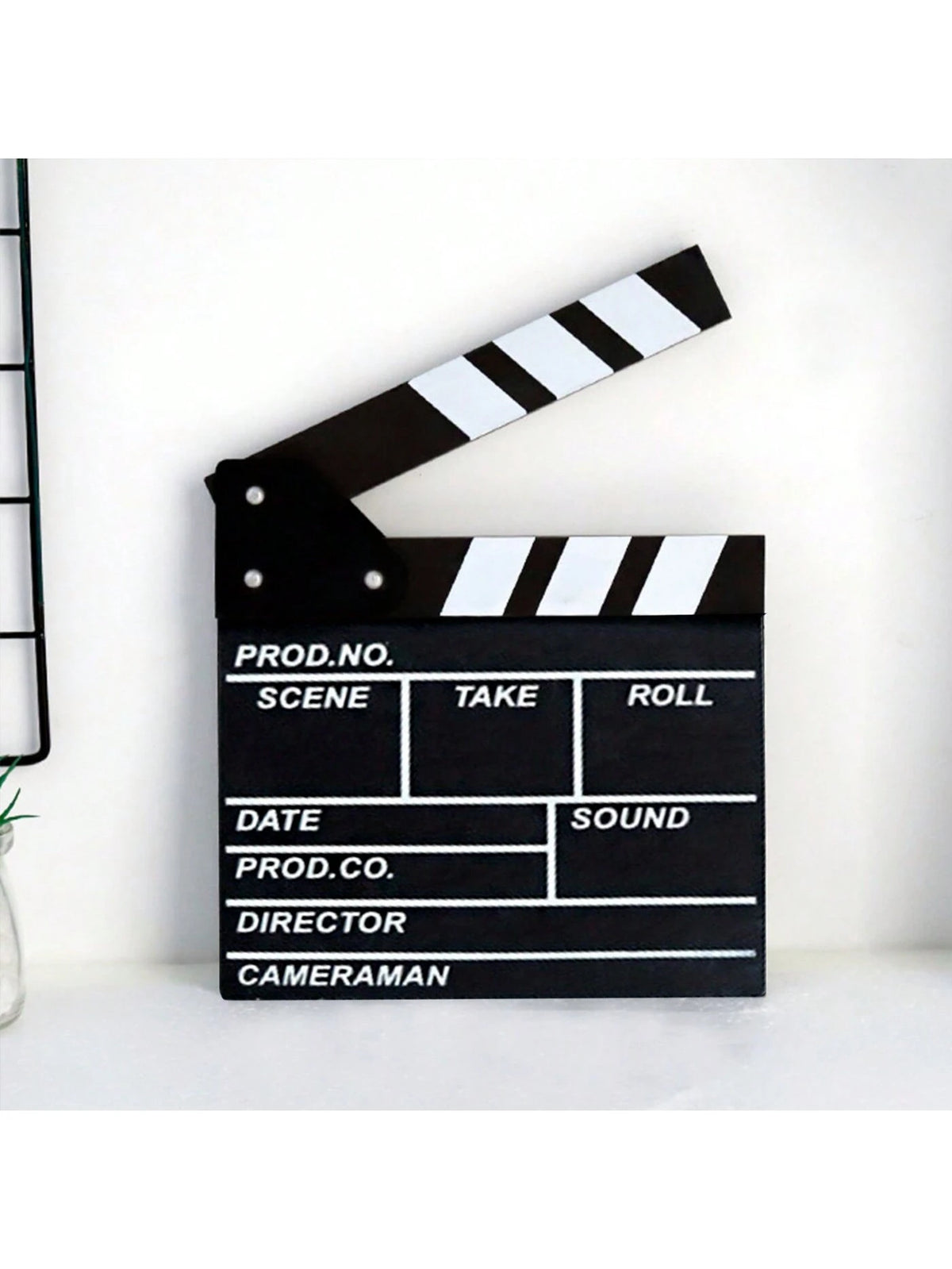 1pc Wooden Movie Clapperboard Accessory- Creative Desk Decor, Photography Prop, Room/Home/Holiday Decoration, Suitable For Indoor And Outdoor Use