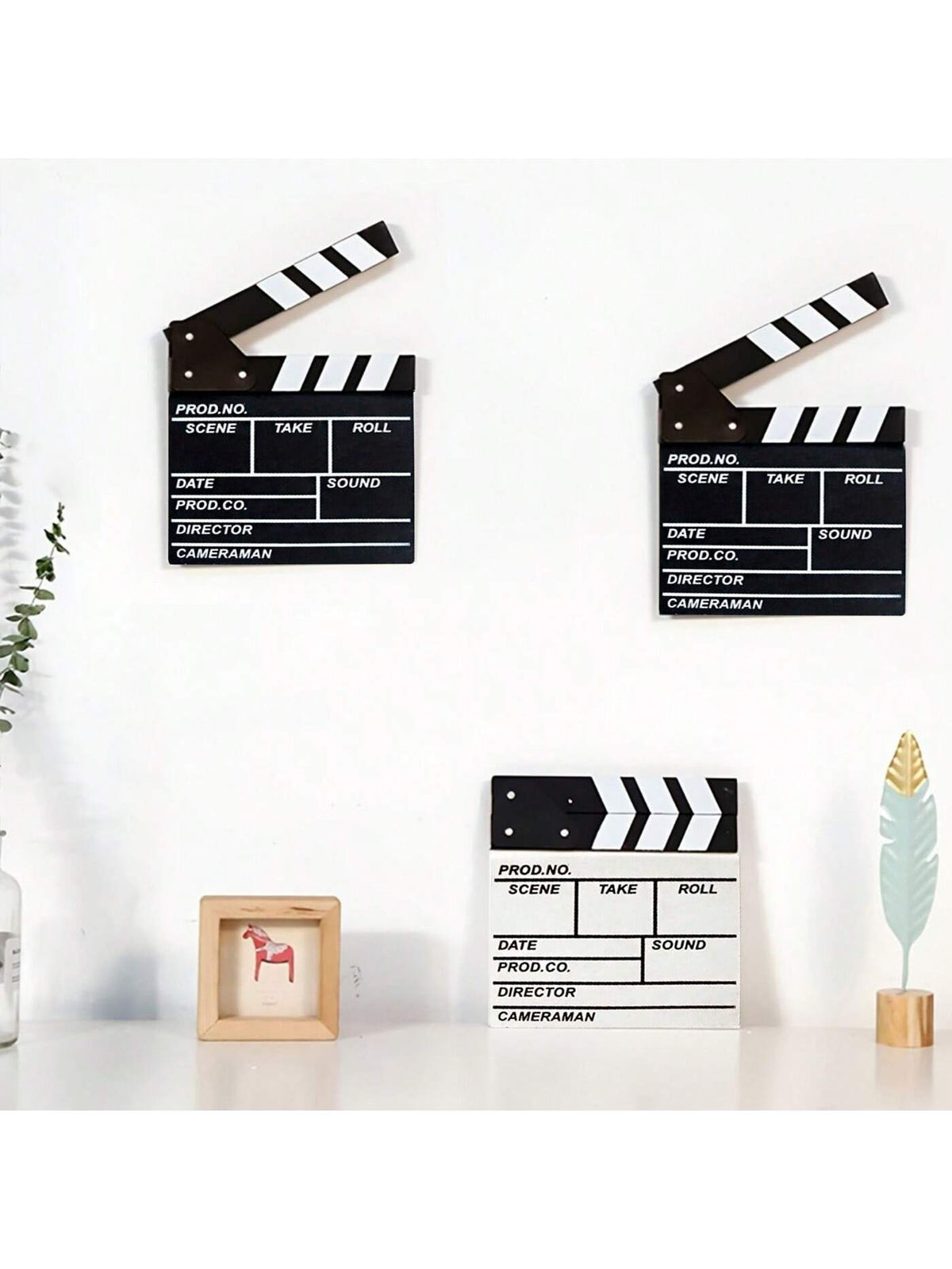 1pc Wooden Movie Clapperboard Accessory- Creative Desk Decor, Photography Prop, Room/Home/Holiday Decoration, Suitable For Indoor And Outdoor Use