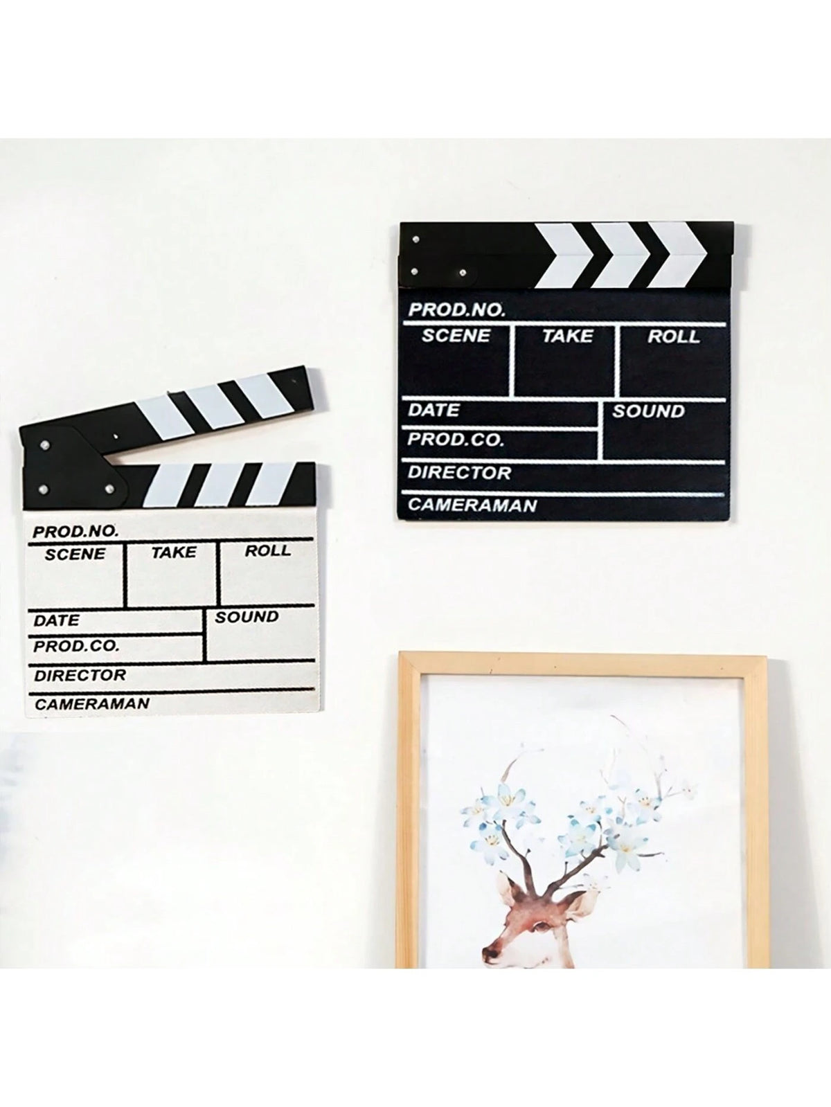 1pc Wooden Movie Clapperboard Accessory- Creative Desk Decor, Photography Prop, Room/Home/Holiday Decoration, Suitable For Indoor And Outdoor Use