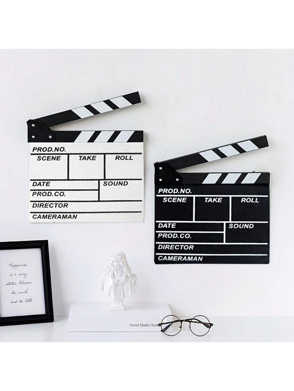 1pc Wooden Movie Clapperboard Accessory- Creative Desk Decor, Photography Prop, Room/Home/Holiday Decoration, Suitable For Indoor And Outdoor Use