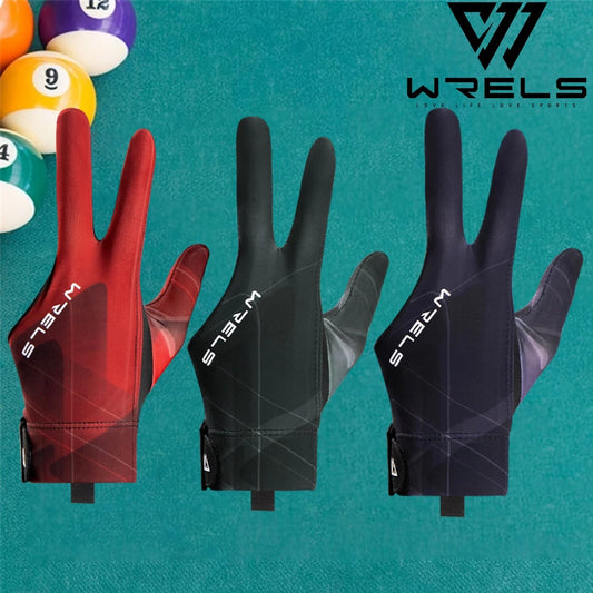 1pc WRELS Professional Billiards/Snooker Gloves, Left/Right Hand Available, Lightweight, Breathable, Anti-Slip & Wear-Resistant, Three-Finger Design