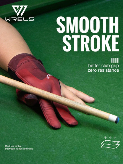 1pc WRELS Professional Billiards/Snooker Gloves, Left/Right Hand Available, Lightweight, Breathable, Anti-Slip & Wear-Resistant, Three-Finger Design