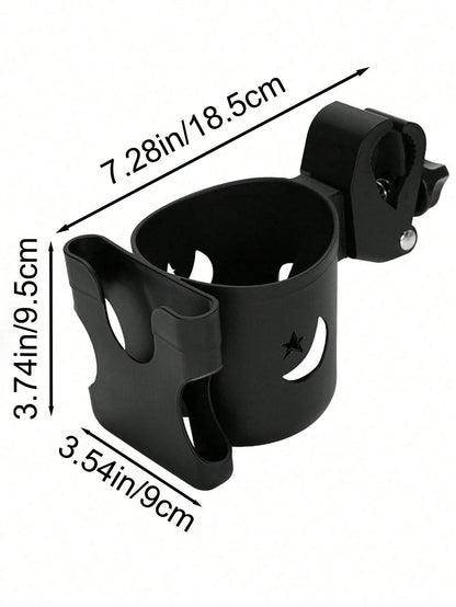 1pc2 In 1 Stroller Cup Holder With Phone Holder, Baby Stroller Cup Holder With Phone Holder For Universal Stroller And Water Bottle Cup Holder With Cut-Out Star And Moon Pattern