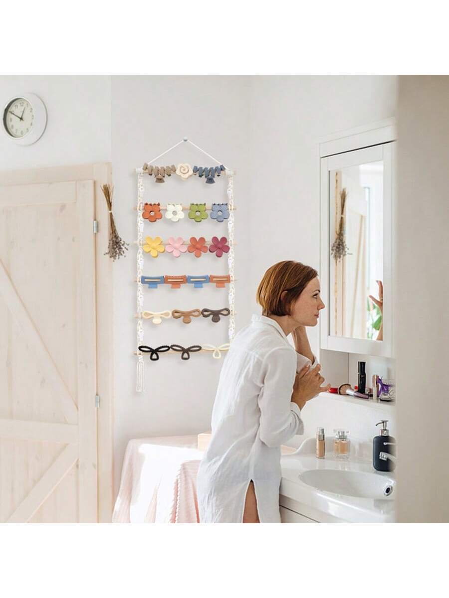 1pcs Hair Claw Clip Organizer,Hanging Hair Clip Holder And Storage For Women Girls,Claw Clip Hanger Home Decor For Wall,Door,Closet