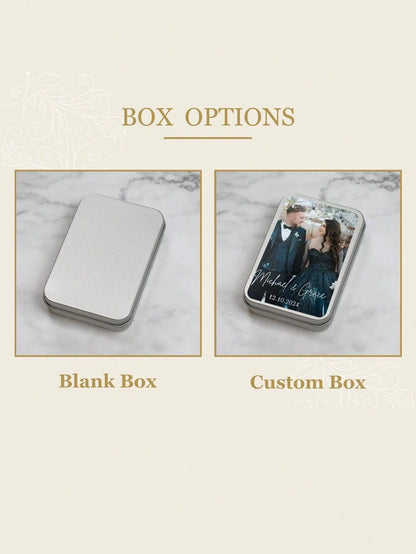 1set/54pcs Custom Guest Book Cards, Wedding Guest Book Alternative, Personalized Wedding Gift, Custom Photo And Text Playing Cards, Custom Couple Picture Playing Cards With Text, For Valentine's Day