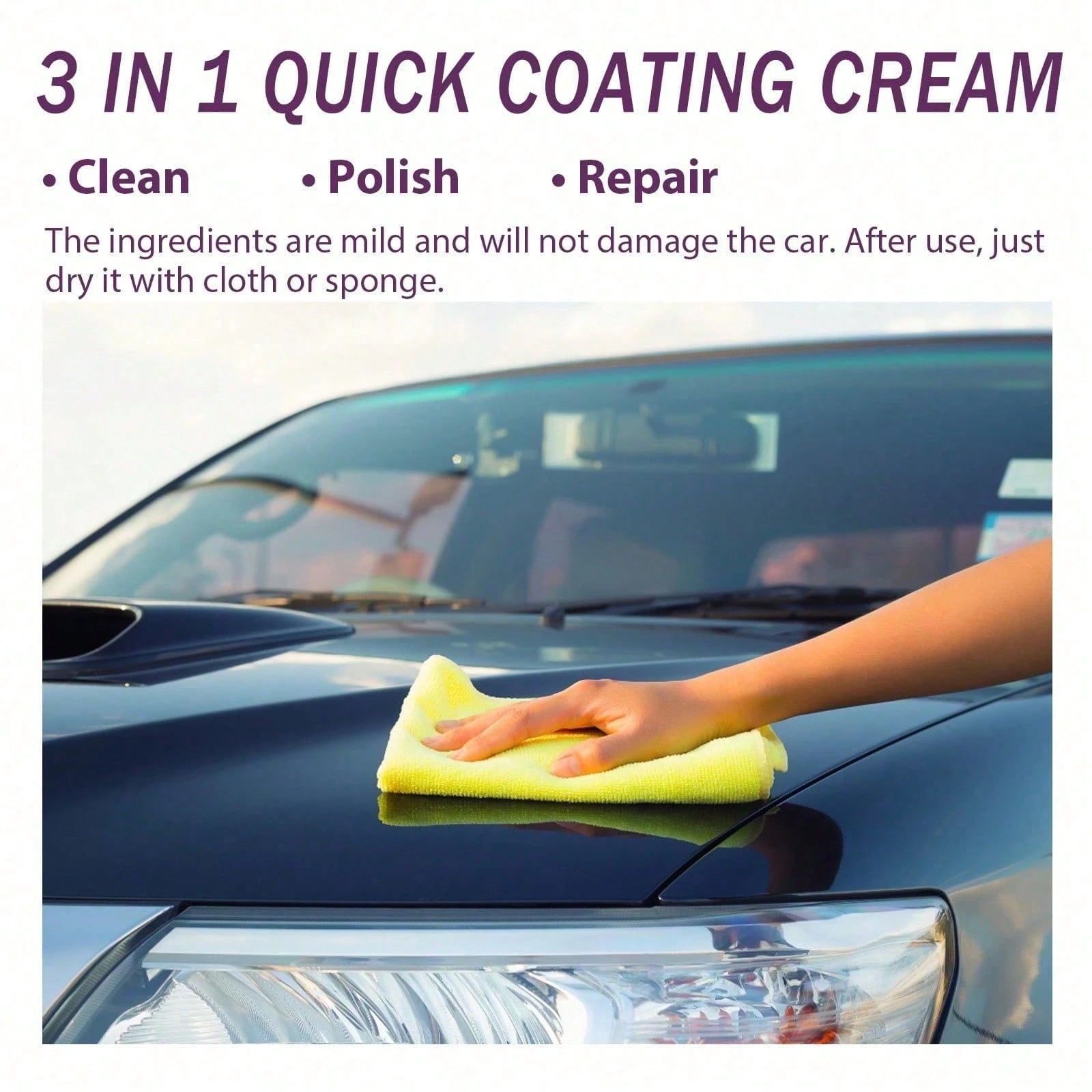 1SET Car Nano Repairing Spray High Protection Quick Car Coating Spray, Car Scratch Nano Repair Spray, Car Coating Fast Wax Polishing Spray, Plastic Refresher, Fast Fine Scratch Repair
