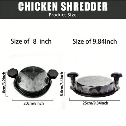 1Set Chicken Shredder, Mother's Day Gift Chicken Breast Shredder Tool Twist, Transparent Lid, Large Meat Shredder Machine- Ergonomic Handle, Dishwasher Safe, Anti-Slip, Cleaning Brush,Heat Resistant