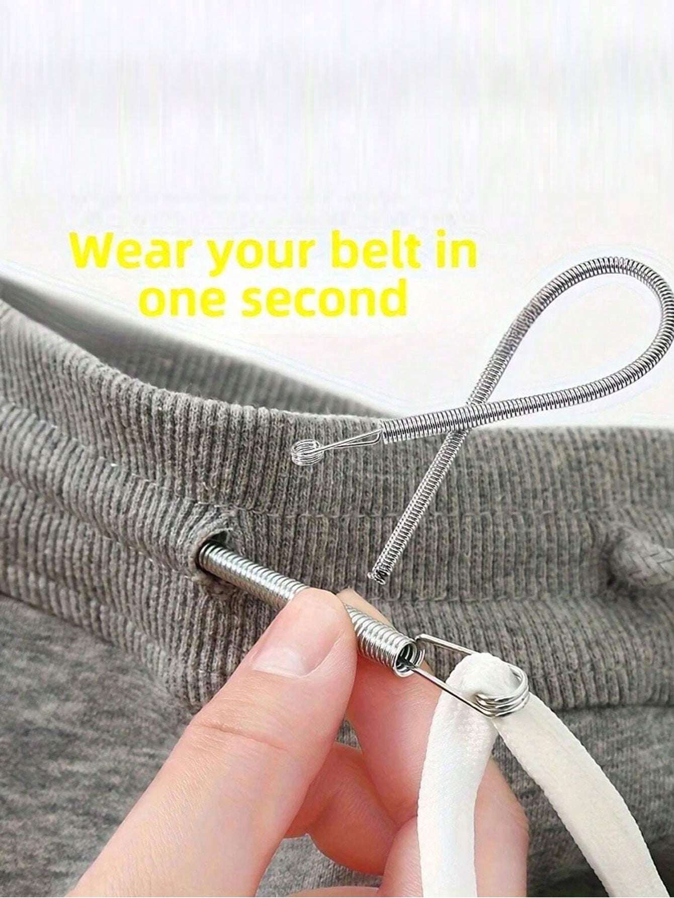 2/1pc Spring Elastic Drawstring Replacement Tool 2-In-1 Elastic Band Inserter, Suitable For Pants, Hoodies And Skirts Home Essential Set, Includes Waistband Drawstring Tool, No-Sew DIY Assistant Women