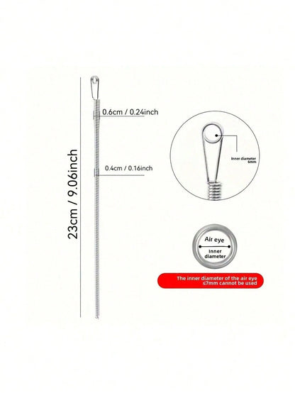 2/1pc Spring Elastic Drawstring Replacement Tool 2-In-1 Elastic Band Inserter, Suitable For Pants, Hoodies And Skirts Home Essential Set, Includes Waistband Drawstring Tool, No-Sew DIY Assistant Women