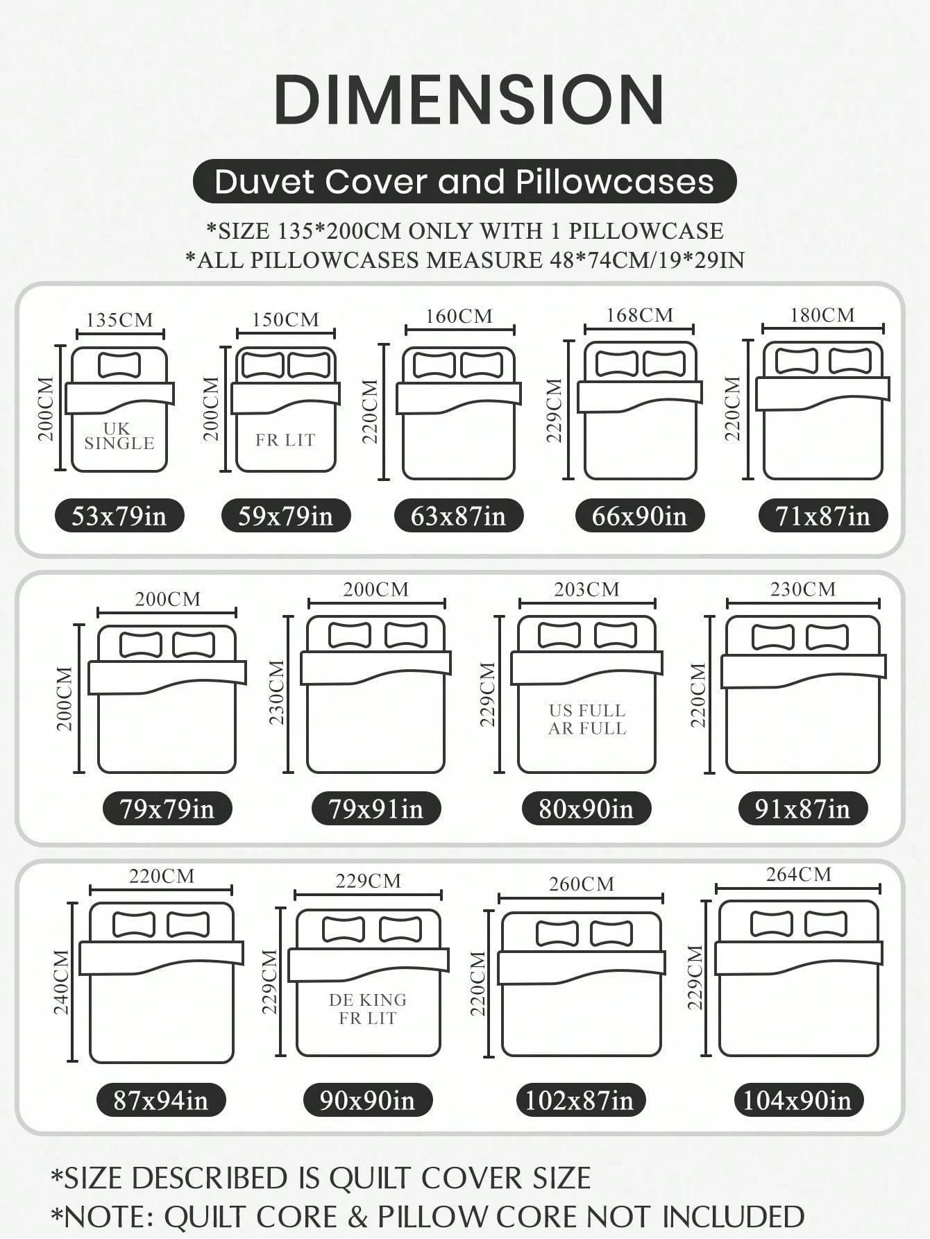 2/3-Piece Bedding Set (1 Duvet Cover + 1/2 Pillowcases, No Filling Included), Duvet Cover Set, Breathable & Comfortable, Soft & Anti-Pilling, Suitable For Single/Double/Queen/King Size Beds, All-Seaso