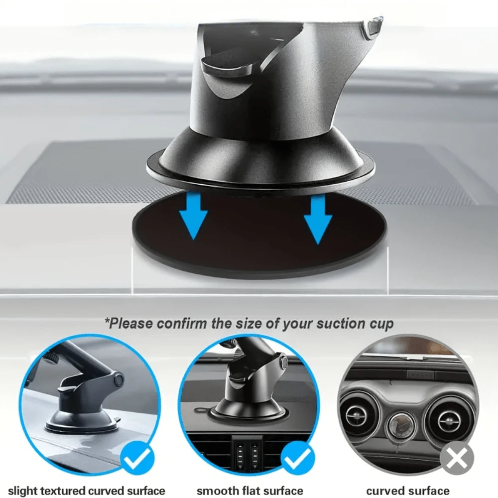 2/4/8pcs Car Dashboard Phone Holder Sticker- Strong Suction Cup Adhesive Base Suitable For GPS And Smartphones, Universal Car Accessories Dashboard Mounting Organization Set