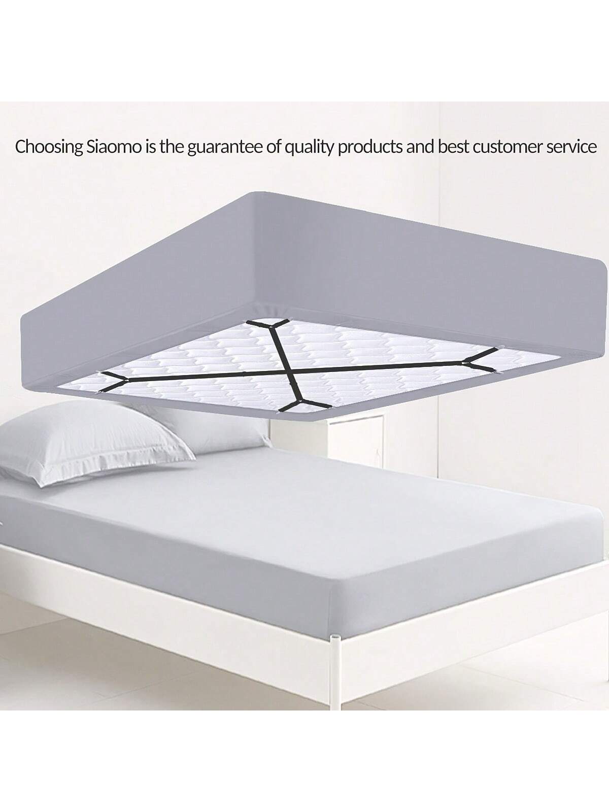 2/4 Adjustable Cross Bed Sheet Straps- Secure Bed Sheets, Triangular Elastic Buckles Suitable For All Mattress Covers