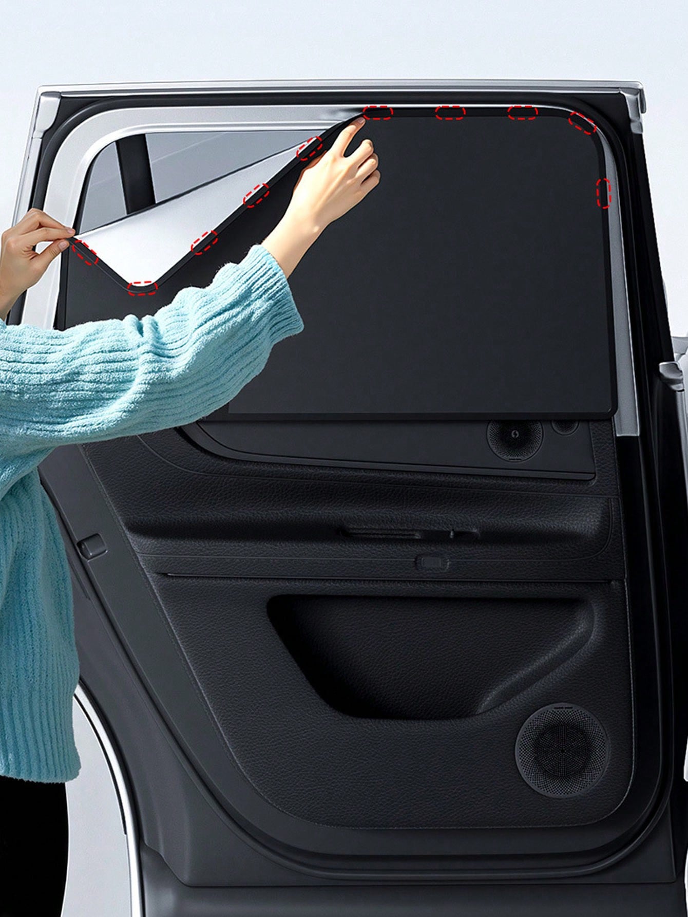 2/4Pcs Magnetic Car Window Sunshade Set, Foldable Side Window Sun Shade, Easy Install Privacy Cover, Light Blocking Sunshade For Front Rear Window, Fits Most Cars, Summer Car Accessories Gift
