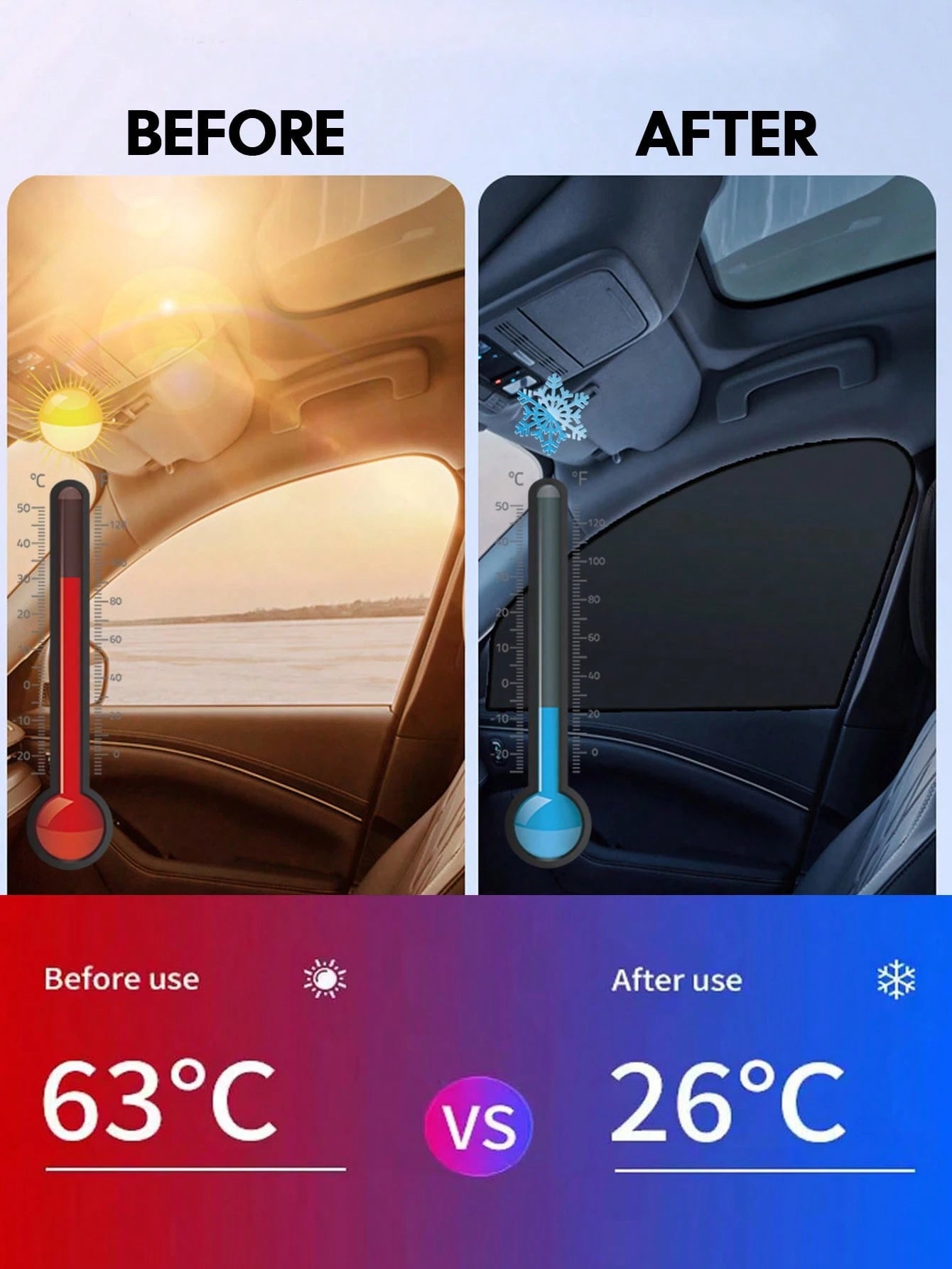 2/4Pcs Magnetic Car Window Sunshade Set, Foldable Side Window Sun Shade, Easy Install Privacy Cover, Light Blocking Sunshade For Front Rear Window, Fits Most Cars, Summer Car Accessories Gift