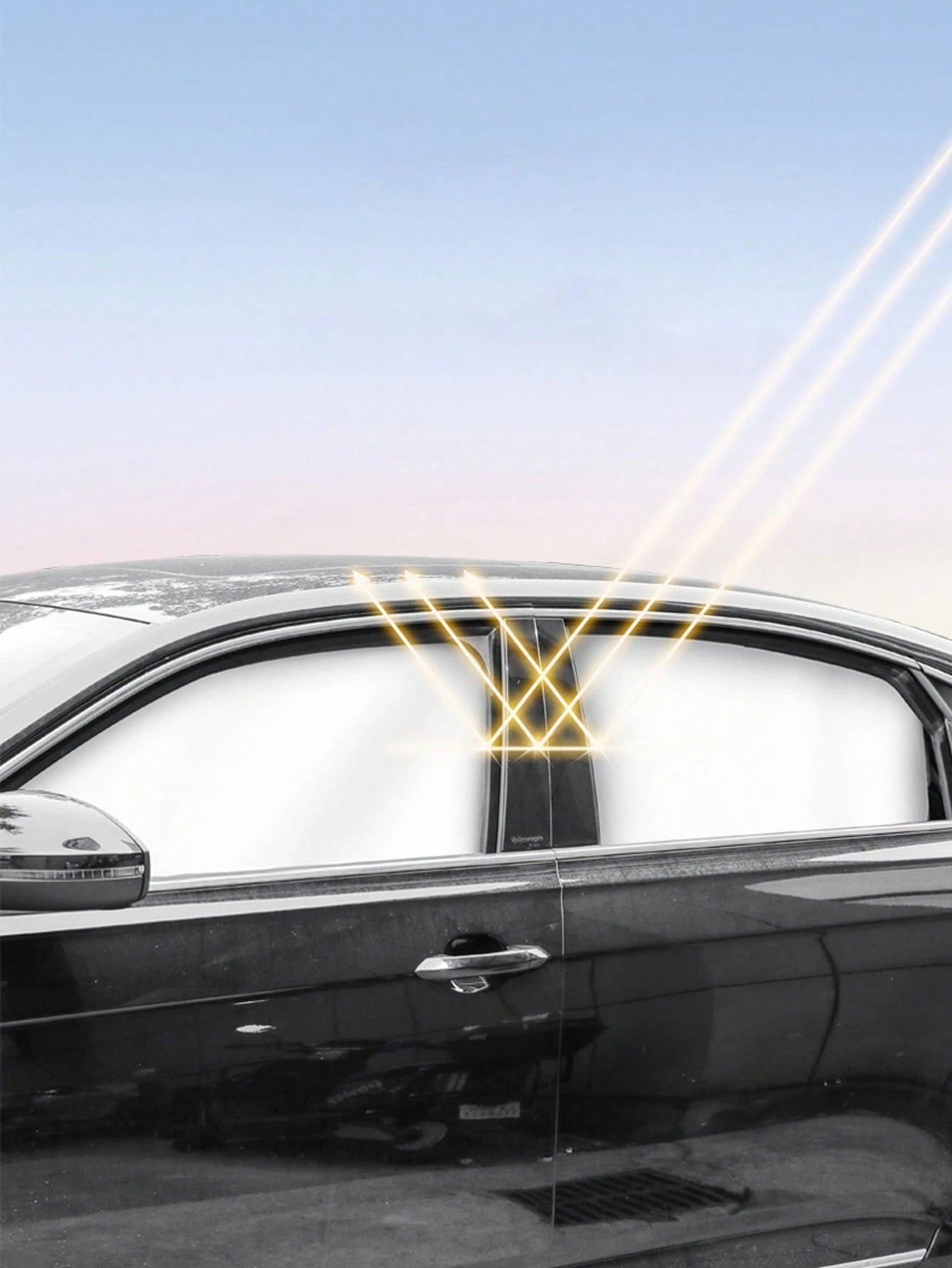 2/4Pcs Magnetic Car Window Sunshade Set, Foldable Side Window Sun Shade, Easy Install Privacy Cover, Light Blocking Sunshade For Front Rear Window, Fits Most Cars, Summer Car Accessories Gift