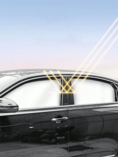 2/4Pcs Magnetic Car Window Sunshade Set, Foldable Side Window Sun Shade, Easy Install Privacy Cover, Light Blocking Sunshade For Front Rear Window, Fits Most Cars, Summer Car Accessories Gift