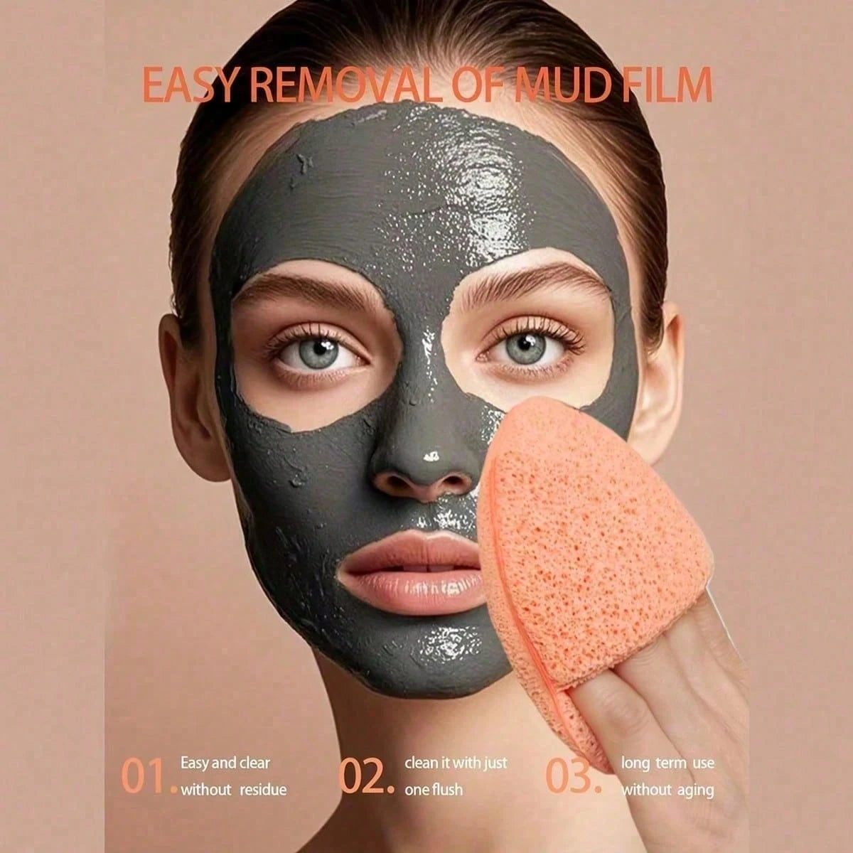 2/5/10pcs Reusable Deep Cleansing Exfoliating Facial Sponges, Makeup Deep Cleansing, Multiple Colors And Shapes, Effectively Removes Blackheads And Deep Dirt, Suitable For Makeup And Skincare, Expands