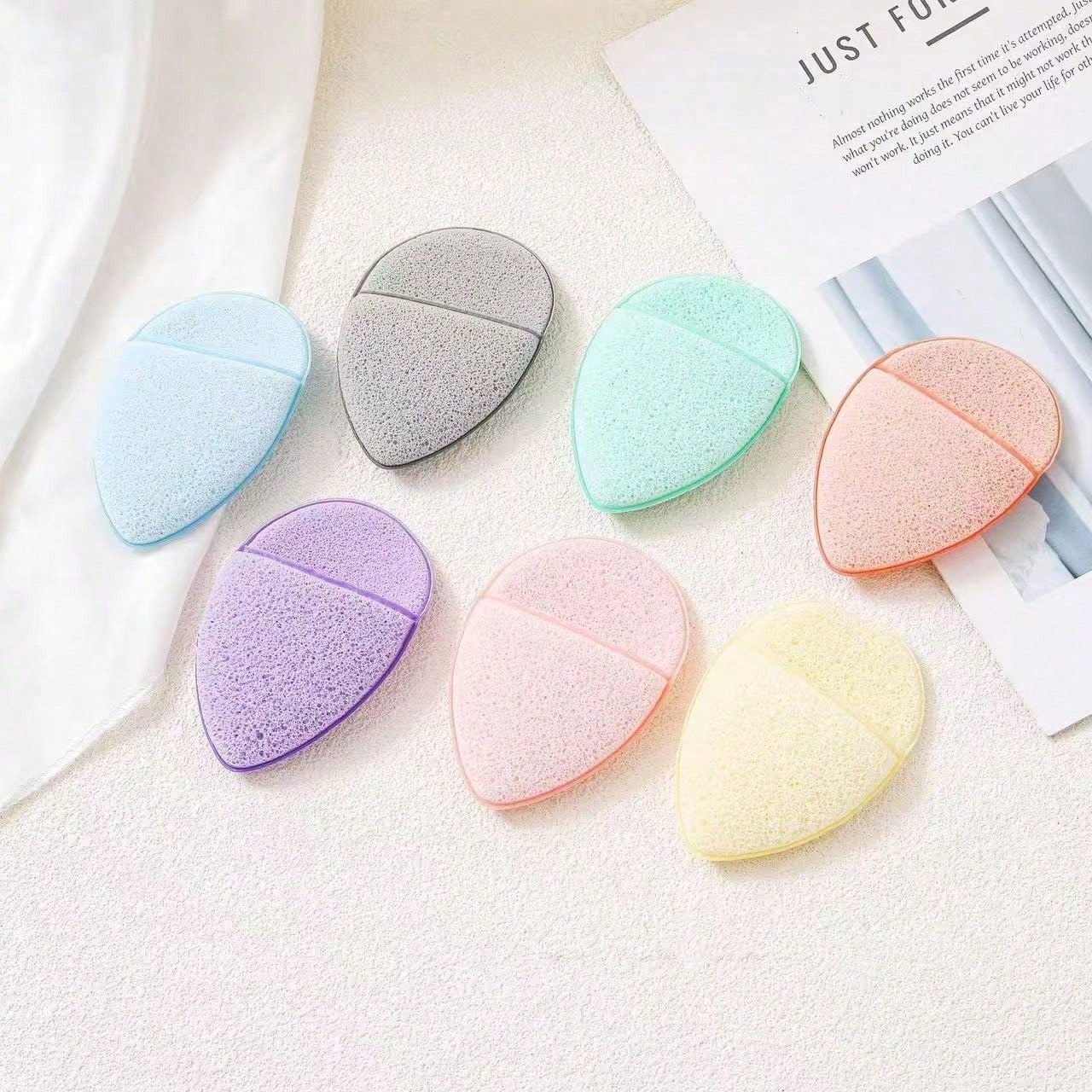 2/5/10pcs Reusable Deep Cleansing Exfoliating Facial Sponges, Makeup Deep Cleansing, Multiple Colors And Shapes, Effectively Removes Blackheads And Deep Dirt, Suitable For Makeup And Skincare, Expands