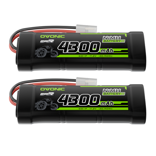 OVONIC 7.2V 4300mAh NiMH Battery Pack 6-Cell with Tamiya Plug for RC Vehicles