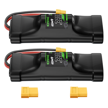 OVONIC 8.4V 3200mAh NiMH Battery Pack 7-Cell Hump with XT60 & TRX Plug for RC Cars & Trucks