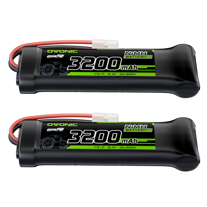OVONIC 8.4V 3200mAh NiMH Battery Pack 7-Cell with Tamiya Plug for RC Vehicles