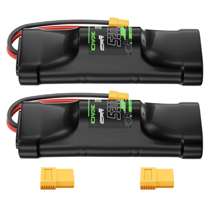 OVONIC 8.4V 5200mAh NiMH Battery Pack 7-Cell Hump with XT60 & TRX Plug for RC Cars