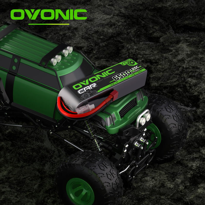2 Pack Ovonic 6500mAh 11.1V 120C 3S Hardcase LiPo Battery Pack with Deans T Connector for RC Cars and Trucks