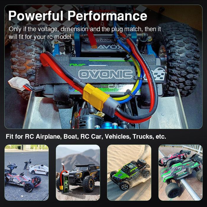 2-Pack Ovonic Force 4S 10000mAh 130C 14.8V LiPo Battery w/EC5 Plug for 1/8 Monster Truck, Truggy & Large Boat