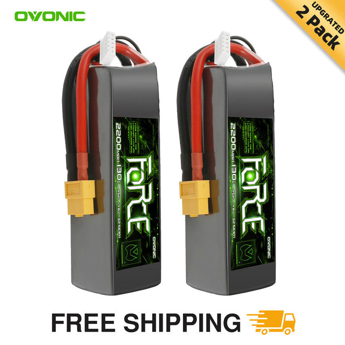 Ovonic Force 4S 2200mAh 130C 14.8V LiPo Battery w/XT60 Plug