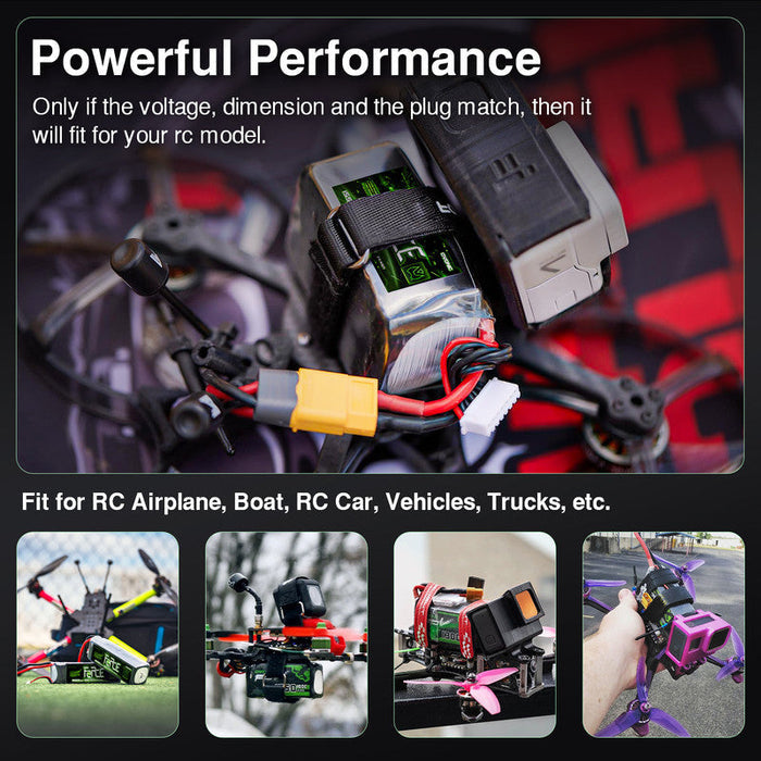 2-Pack Ovonic Force 4S 2200mAh 130C 14.8V LiPo Battery w/XT60 Plug for 1/10 Scale Buggy/Truck & 5-inch FPV Quad