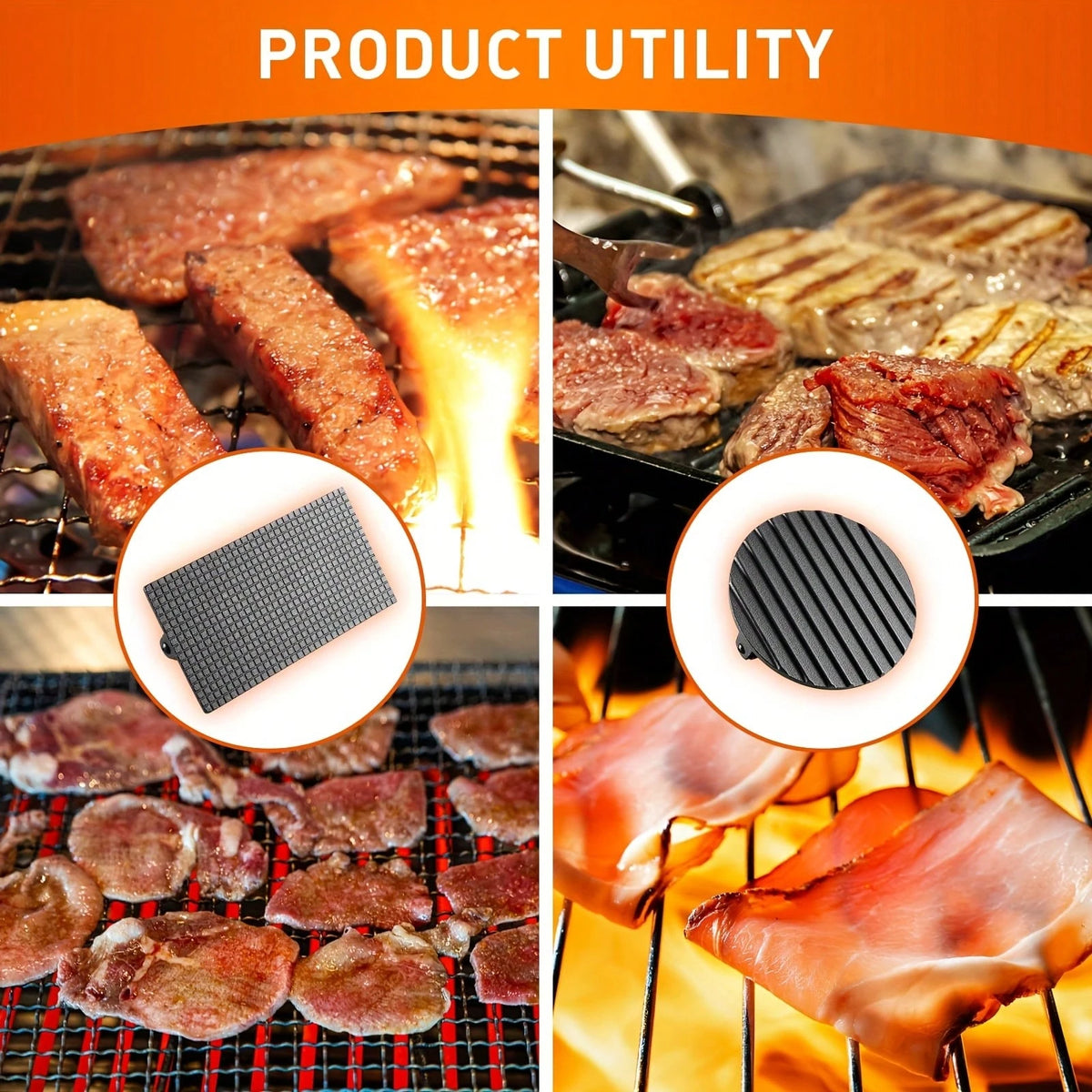 2-Piece Cast Iron Patty Press Set- Flat Round And Rectangular Hamburger Presses With Ergonomic Wooden Handles, Heavy-Duty Patty Presses For Making Patties, Sandwiches, And Grills- Ideal For Grilling
