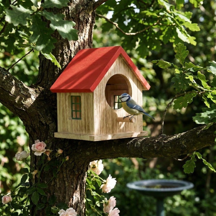 2-Piece Oversized Solid Wood Suspended Birdcage And Hamster House, Outdoor Birdhouse, Handmade Small Animal Shelter, Naturally Ventilated Pet Shelter, Huge Wooden Habitat, Suitable For Birds, Hamsters