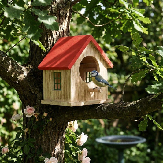 2-Piece Oversized Solid Wood Suspended Birdcage And Hamster House, Outdoor Birdhouse, Handmade Small Animal Shelter, Naturally Ventilated Pet Shelter, Huge Wooden Habitat, Suitable For Birds, Hamsters