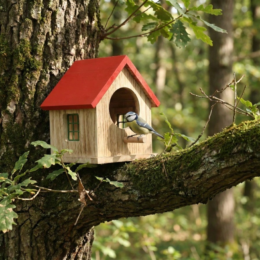2-Piece Oversized Solid Wood Suspended Birdcage And Hamster House, Outdoor Birdhouse, Handmade Small Animal Shelter, Naturally Ventilated Pet Shelter, Huge Wooden Habitat, Suitable For Birds, Hamsters