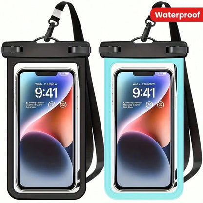 2 Waterproof Phone Pockets, Suitable For IPhone 16, 15, 14, 13, 12, 11 Pro Max And Models Under 7 Inches
