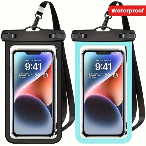 2 Waterproof Phone Pockets, Suitable For IPhone 16, 15, 14, 13, 12, 11 Pro Max And Models Under 7 Inches