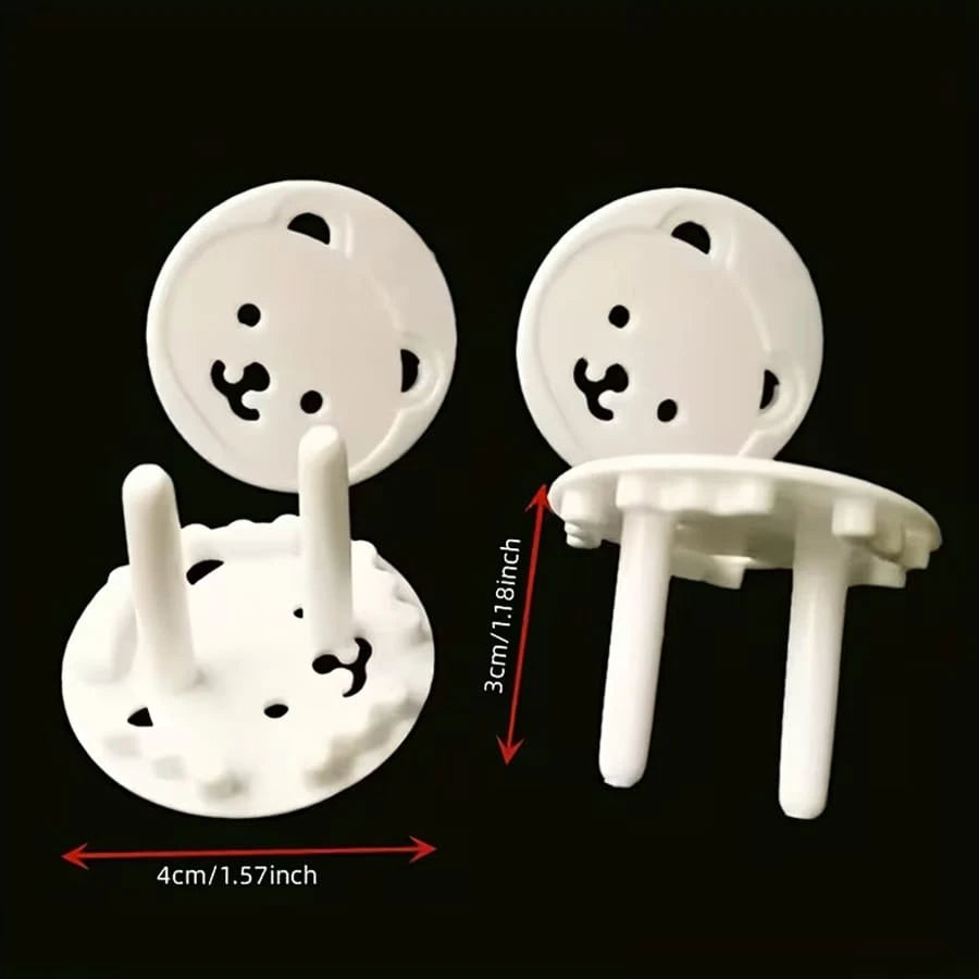 20/10/1pc Cute Little Bear Baby Anti Electric Shock Socket Protective Cover, Easy To Install According To European Standards, Essential For Babies