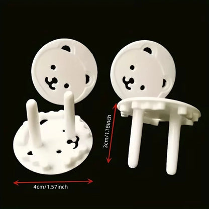 20/10/1pc Cute Little Bear Baby Anti Electric Shock Socket Protective Cover, Easy To Install According To European Standards, Essential For Babies