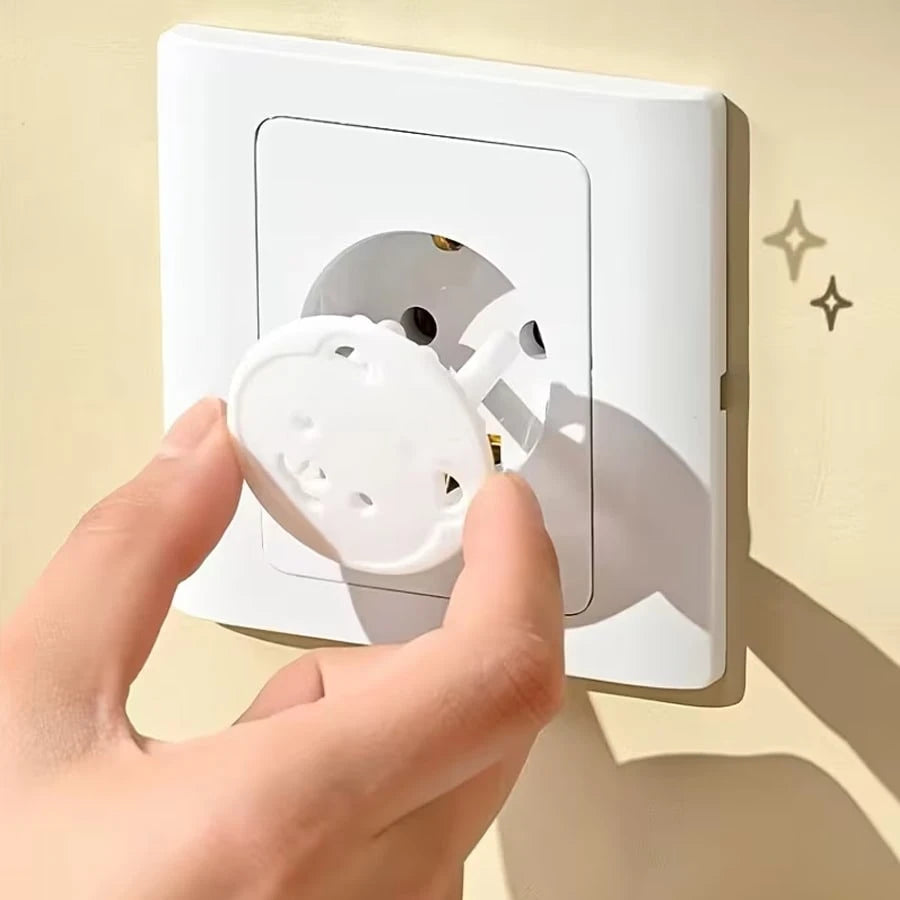 20/10/1pc Cute Little Bear Baby Anti Electric Shock Socket Protective Cover, Easy To Install According To European Standards, Essential For Babies