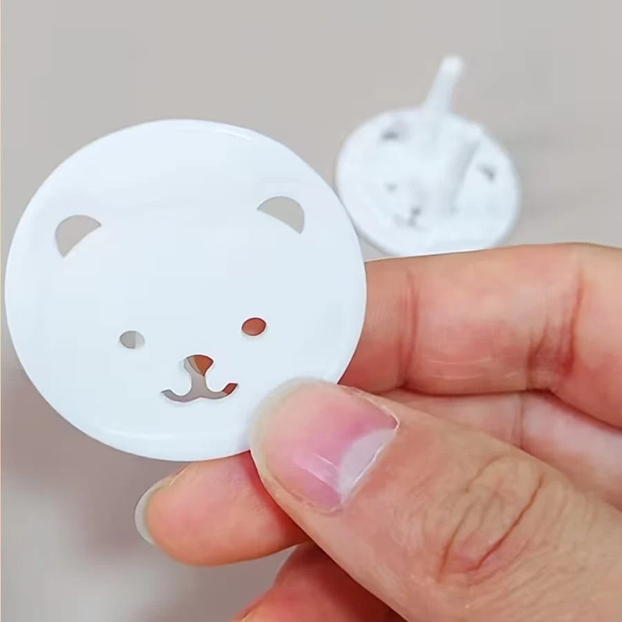 20/10/1pc Cute Little Bear Baby Anti Electric Shock Socket Protective Cover, Easy To Install According To European Standards, Essential For Babies