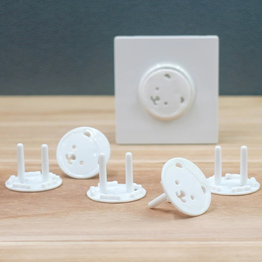 20/10/1pc Cute Little Bear Baby Anti Electric Shock Socket Protective Cover, Easy To Install According To European Standards, Essential For Babies